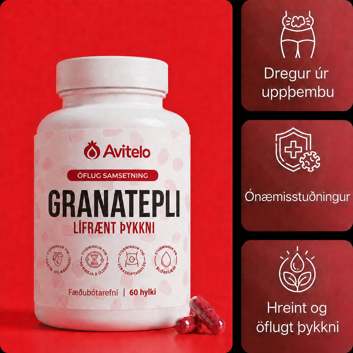 Hylki Með Lífrænu Granateplaþykkni