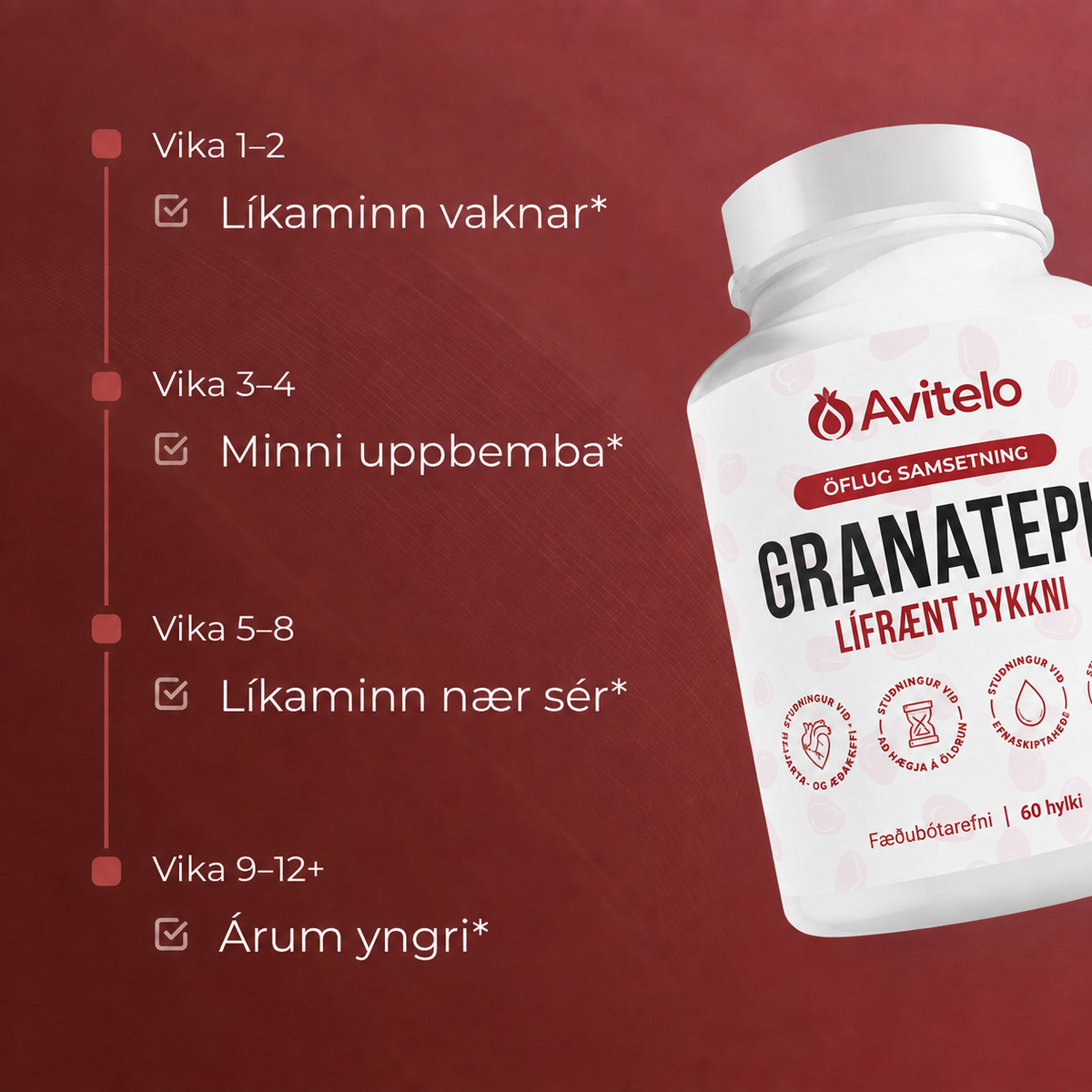 Hylki Með Lífrænu Granateplaþykkni