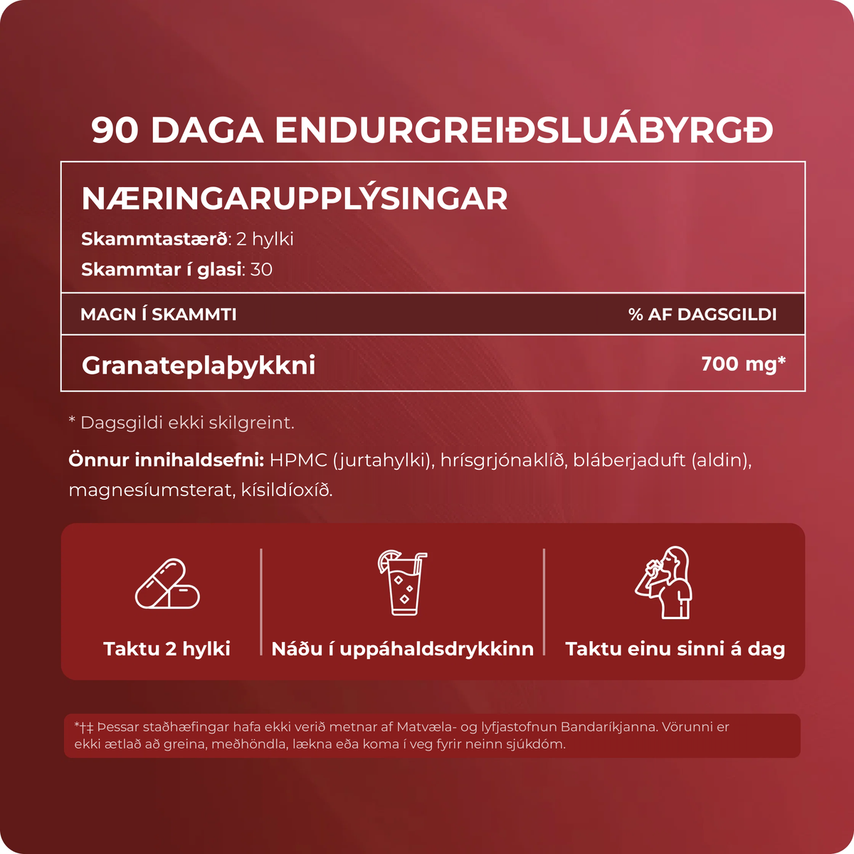 Hylki Með Lífrænu Granateplaþykkni